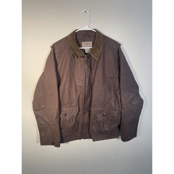 LL Bean British Millerain Waxed Cotton Bomber Style Jacket Men’s Size XLT - Picture 1 of 13